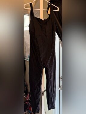 Black Women's Jumpsuit - Classic Scoop Neck
